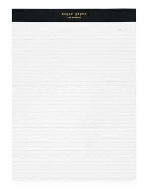 SUGAR PAPER NWT Legal pad -white/black